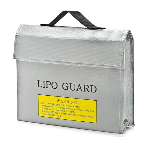 SpeedyFPV Portable Lipo Battery Safety Bag Guard Fireproof Fiberglass Charging Bag (9.5 x 2.5 x 7 Inches) - style: 9.5 X 2.5 X 7 Inches