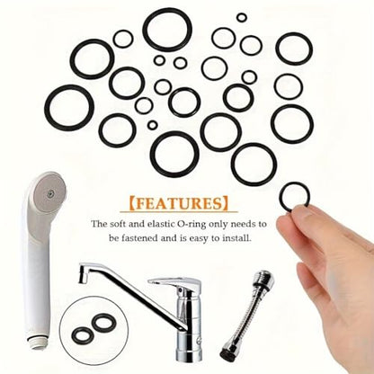 1200Pcs of 24 Varieties of O-Ring O Rings Assortment Seal Kit in Nitrile Rubber Material for Automotive,Plumbing,Solenoid Valves,Mechanical Bearings,Air & Water Fitting Seal Leak Repair - style: 24 Size/1200 Pcs