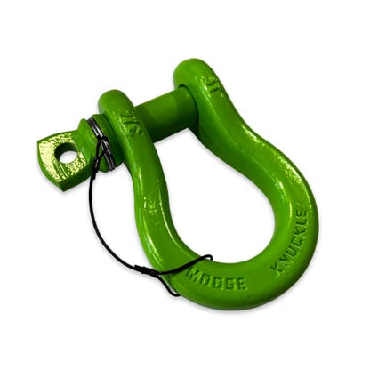 B'oh Spin Pin 3/4” Recovery Shackle | 10,000 lbs Capacity - High-Strength Carbon Steel with 7/8" Pin Recovery Gear Towing Accessories - Pin Style : Screw, Sublime Green - color: Sublime Green