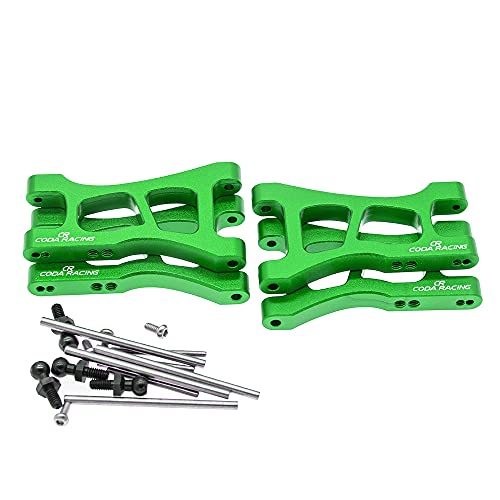 4-Pack Alloy Front&Rear Suspension Arms for Traxxas 1/18 LaTrax Teton Desert Prerunner SST -Replaces Part 7630 - color: Green