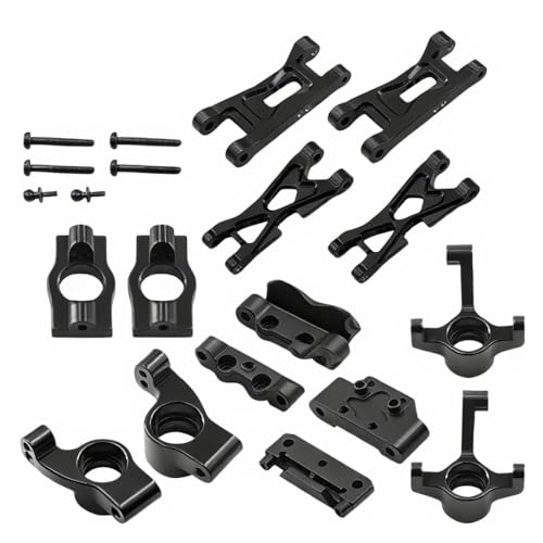 High-Precision CNC Steering Knuckles & Suspension Arms Upgrade Kit for Losi Micro B 1/24 RC Car 2WD Buggy RTR LOS00007(Red) - color: Red