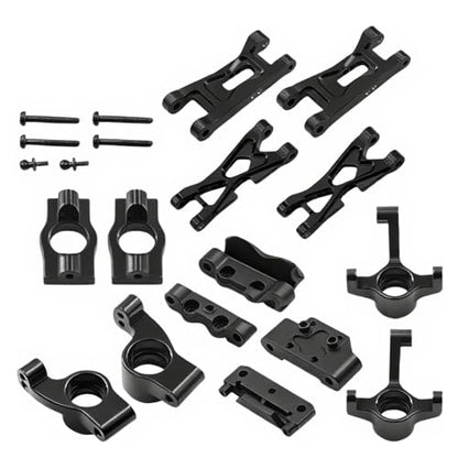High-Precision CNC Steering Knuckles & Suspension Arms Upgrade Kit for Losi Micro B 1/24 RC Car 2WD Buggy RTR LOS00007(Red) - color: Red