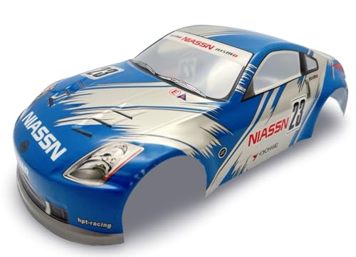 Painted PVC Body Shell for 1/10 On Road Racing Drift Car, Pre Cut, 1:10 Scale, 190mm, Nissan 350Z Style - color: Blue