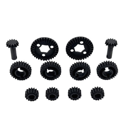 RC Axle Gears for Hyper Go 1/12 H12Y H12Y+ 13t/33t Metal Front & Rear Axle Gear with Bevel Gear Accessory Part