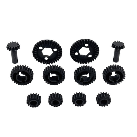 RC Axle Gears for Hyper Go 1/12 H12Y H12Y+ 13t/33t Metal Front & Rear Axle Gear with Bevel Gear Accessory Part