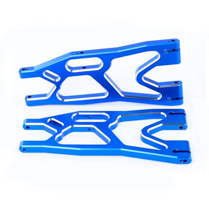 Aluminum Front Upper Lower Swing Arm Set & Rear Lower Suspension Arm for RC 1/5 X-Maxx (Blue) - color: Blue