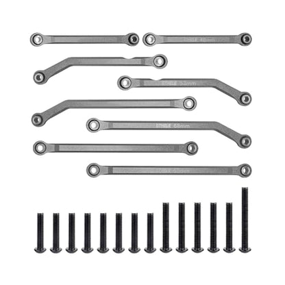 High Clearance 4 Links Set Aluminum Linkage for Traxxas 1/18 TRX4M Upgrade Parts RC Crawler Car (Titanium) - color: Titanium