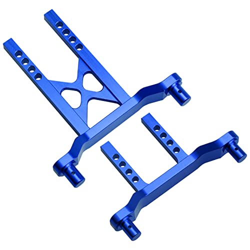 Metal Aluminum Front & Rear Body Mounts Posts for 1/18 Traxxas LaTrax Teton SST, Replace Parts 7615 (Blue) - color: Blue