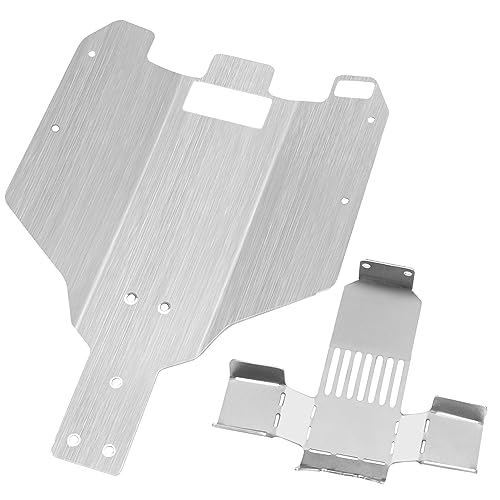 Stainless Steel RC Skid Plate RC Chassis Armor Axle Armor Protector Guard Compatible with Wltoys 12428 12429 12423 1/12 RC Crawler Car