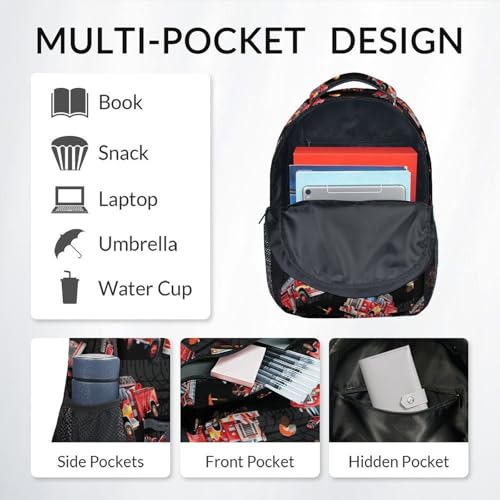 Toddler Boy Backpack - Fire Truck Backpacks for Kids - Cool Toddler Bookbag - Durable School Bag for Kindergarten/Preschool/Elementary(17 Inch) - color: Color-5