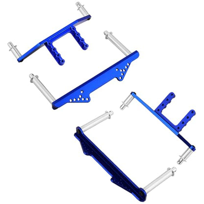 Metal Alloy Front & Rear Body Mounts Body Posts for Traxxas Slash 2WD Rustler Stampede VXL 1/10 RC 2WD Car Upgrade Parts (Blue) - color: Blue