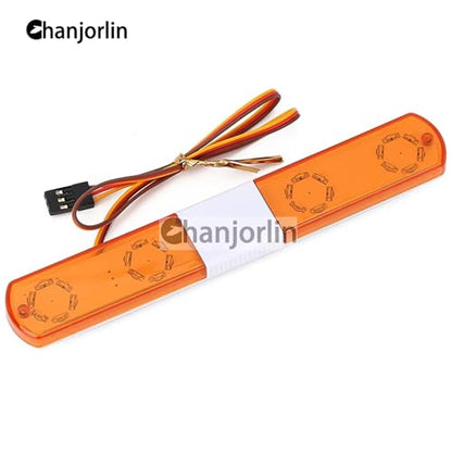 1/10 RC Car Simulation Police Lights Multi-Function Flash LED Lamp Nine Flashing Light Modes for 1/8 Crawler Off Road Rally Truck Cars HSP Traxxas Tamiya RC4WD Axial Arrma (Yellow 145mm) - color: Yellow 145mm