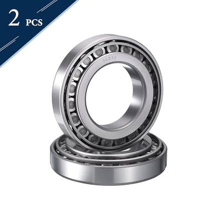 2 Pack 30212 Tapered Roller Bearing Cone and Cup Set | 60mm Bore 110mm OD 24mm Cup Width, Chrome Steel Wheel Bearings, ABEC-3 - size: 30212