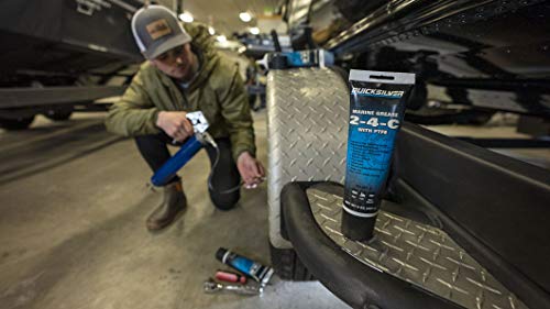 Quicksilver 802859Q1 2-4-C Marine Grease with Teflon, Multi-Purpose Marine Lubricant – 8 oz. Tube - style: 8oz. Tube