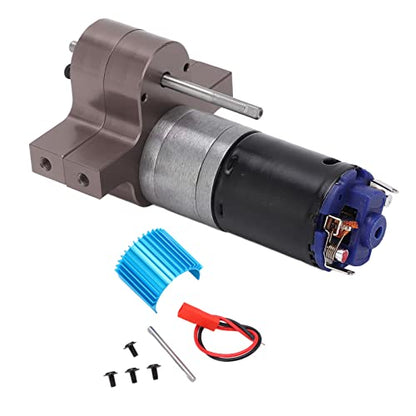 RC Gear Box, Metal Speed Change Gear Box with 370 Motor for WPL 1/16 RC Military Truck()