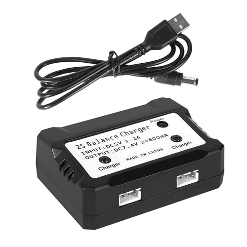 7.4v Li-po Battery Charger 2S Balance Li-ion Charger 600mAh for SCX24 SCX10 Wltoys Deerc RC Car Truck Drone Boat