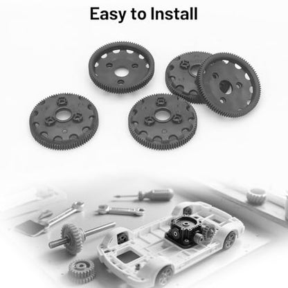 daitoku 48P 90T Spur Gear Transmission Gears RC Upgrade Parts 5Pcs for 1/10 Slash 2WD Rustler Stampede Bandit VXL XL-5 - size: 48P 90T