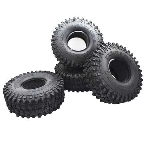 4Pcs AUSTAR AX-5020 1.9 Inch 120mm*40mm Rock Crawler Tires Soft Rubber Off Road Wheel Tyres with Foam Inserts for 1/10 AXIAL SCX10 II/III TRX4 RC4WD TF2 RC Crawler Truck