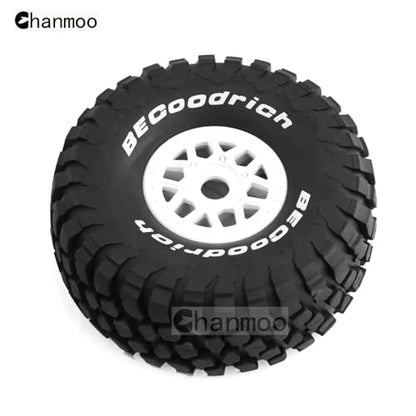 1/8 RC Short Course Truck Tires And Wheels 17mm Hex OD 140mm 1/7 All Terrain Off Road Tyres For 1:7 1:8 RC Buggy Truck Car HSP TRAXXAS UDR DF7 FS Atom ARRMA Mojave YK4072 DF7 4PCS (White) - color: White