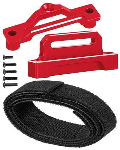 RC Alloy Battery Plate Upgrades Part for 1/10 Slash BL-2s/Drag Slash chev rolet C10/F0rd Mustang,BRCatWPark Battery Mount Plate Tray Battery Holder Mount Battery Hold-Down,(Replace #5827),Red - color: Red - (Upgrades)