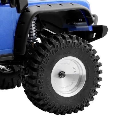 2.2" Heavy Beadlock Wheels, 9mm Offset for TRX4 SCX10 | Vintage Style Aluminum Beadlock Wheels Hubs for 1/10 RC Crawler VS4-10 Gen7/8 Upgrades