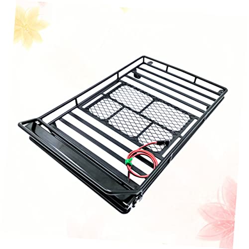 1:10 Crawler Car Luggage Bracket Roof Cargo Bracket Storage Shelf Led Lighted for Easy Access - size: 24.80X14.10X2.30CM