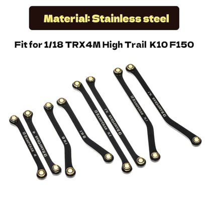 High Clearance Links Set for TRX4M High Trail K10 F150, Stainless Steel Links Set, 44g/Set - size: for K10 F150