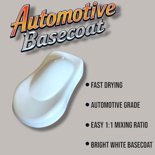 LiME LiNE Automotive Basecoats, 1k Urethane Base Coat Color (White Basecoat Quart) - color: White Basecoat - 1 Quart