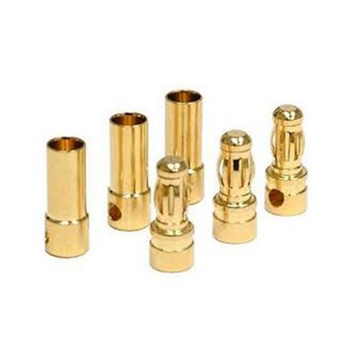 6Pack 7.87" 14AWG 3.5mm Gold Bullet Connector 3.5 Banana Plug Extension Cable Male Female Wire & 20 Pairs 3.5mm Male & Female Gold Banana Plug Bullet Connector Plug