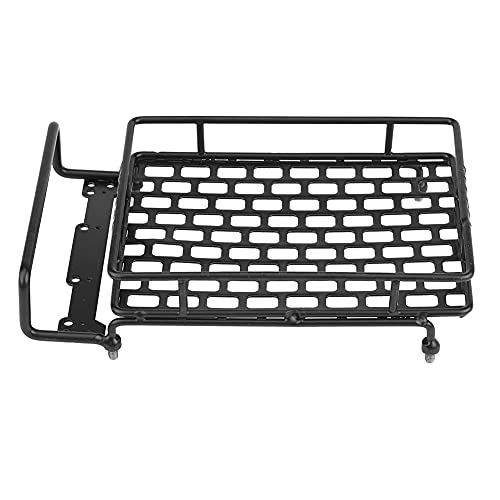 Steel Luggage Tray Roof Rack for 1/10 RC Crawler Car, Durable Metal Roof Rack, Lightweight RC Accessory with Easy Installation, Universal Fit for CC01 CR01 D90 SCX10 Models (Large Size) - style: Large Size