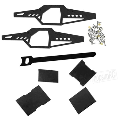 hosupRC RC Carbon Chassis Frame Body Roll Cage Kits Upgrades Part for 1/24 Axial Scx24 90081 C10 AXI00002 B17,Carbon Chassis Frame Body Roll Cage Body Shell Kits Hops UP,Black - color: Black/for 1/24 Scx24