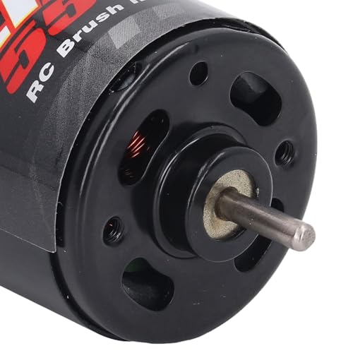 RC Brushed Motor 550, High-Speed Universal RC Motor 55T with Built-in Cooling Fan and 1/3 Reduction for 1/14 1/10 RC Crawler Car Truck and Modified Vehicles