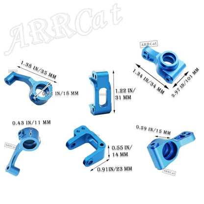 Upgrade Part for 1/10 ECX 2WD,Alloy Caster Block&Steering Blocks&Rear Stub Axle Carriers Wheel Hex Hubs for Ecx 1/10 2WD Ruckus Axe Brutus Circuit Crush K&N Torment,RC Hop-Up Parts,Blue - color: Block Caster Set (Blue)