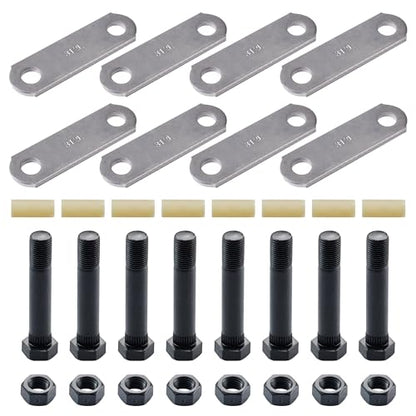 Lonffery 2 Packs Trailer Alex Shackle Kit, 312L Shackle Strap Fit for 3500lb-7200lb Double Eye Spring - size: 312-2PC