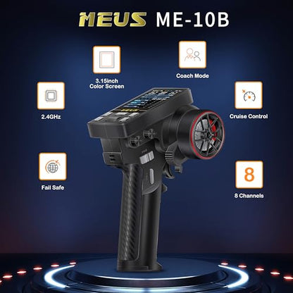 MEUS RACING Transmitter and Receiver Black+ MB24 SCX24 Body