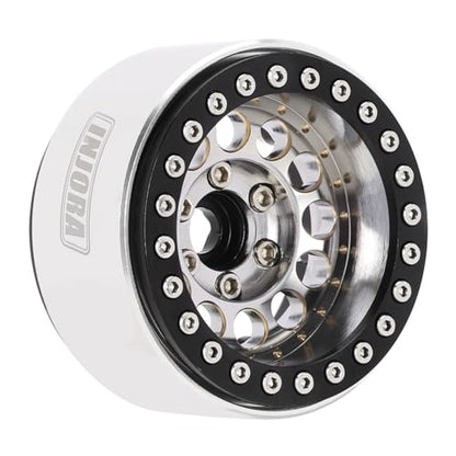 INJORA 1.9" 150g Brass & Aluminum -10mm Offset Wheels for 1/10 RC (Silver) - color: Silver