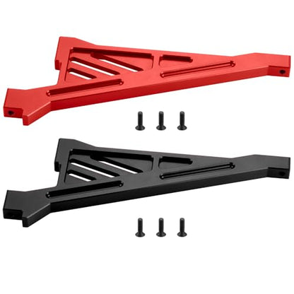 MOHERO Aluminum Alloy RC Front Chassis Brace for 1/5 LOSI 5IVE-T 2.0 RC Truck Upgrade Part (Black) - color: Black - Front