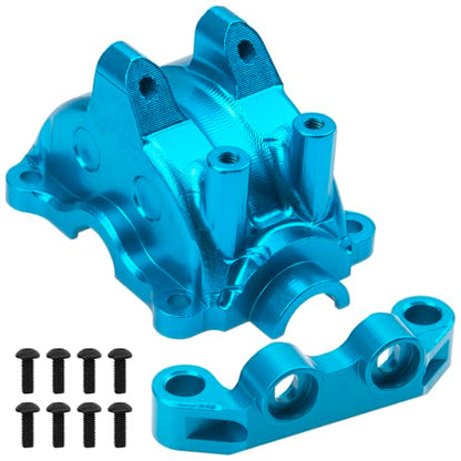 ShareGoo Metal Differential Gearbox Cover Diff Housing Case & Upper Arm Compatible with Tamiya TT02 TT-02D TT-02B TT-02FT 1/10 RC Car (Blue) - color: Blue