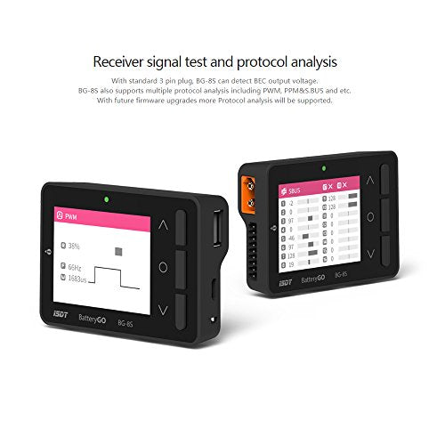 ISDT BG-8S BattGo Battery Meter, LCD Display Digital Battery Capacity Checker Balancer Tester for NiMH,LiPo,Life,Li-ion,Nicd