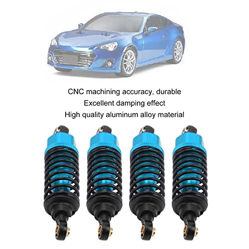 RC Shock Absorber, Aluminium Alloy RC Shock Damper Replacement Threaded Design Practical Accessory Stable and Smooth Damping for TT‑01 TT‑02 TA05 TL‑01 TA03 MF‑01X (Blue) - color: Blue