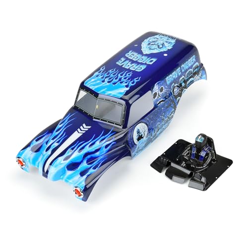 Pro-line Racing 1/10 Grave Digger Ice Blue Painted Body Set LMT PRO359313 Car/Truck Bodies Wings & Decals