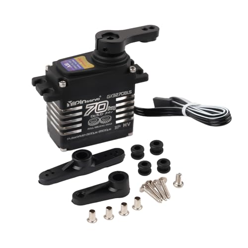 70KG High Torque,GX3270BLS Digital RC Servo, 180/270/360 Degree Metal Gear, IP68 Brushless Motor, Black (357 Degree) - style: 357 Degree