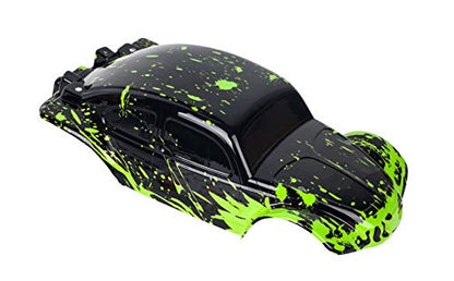 SummitLink Custom Body Muddy Green Over Black Compatible for 1/10 Slash 4x4 VXL 2WD Slayer RC Car or Truck (Truck not Included) SSB-BG-03