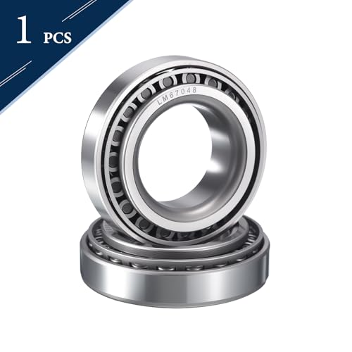 LM67048/10 Tapered Roller Bearing Cone and Cup Set | 1.25" Bore 2.328" OD 0.625" Cup Width, Chrome Steel Taper Bearings Set, ABEC-3 - size: LM67048/LM67010