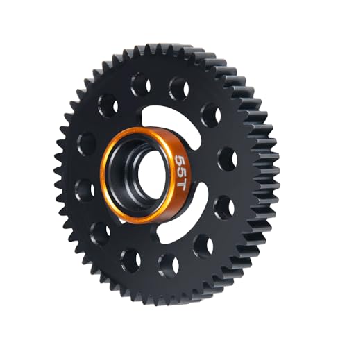 Carbon Steel 48P 55T Spur Gear for Tra 1/16 E-Revo VXL Slash/Rally | 4WD Summit VXL Upgrade - style: 55T