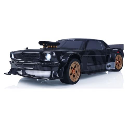 TOUCAN RC HOBBY 1/7 Racing EX07 Radio Control On-Road Car AWD RC Hypercar Adjustable Front Suspension Center Differential Disc Brake RTR - color: Black