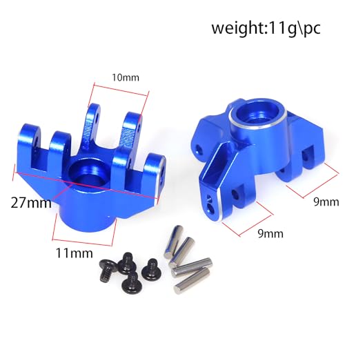 Aluminum Front Steering Cup RC Upgraded Parts for LOSI 1/18 Mini LMT 4X4 Brushed Monster Truck RTR-LOS01026 RC Car, Blue - color: Blue Front Steering Cup