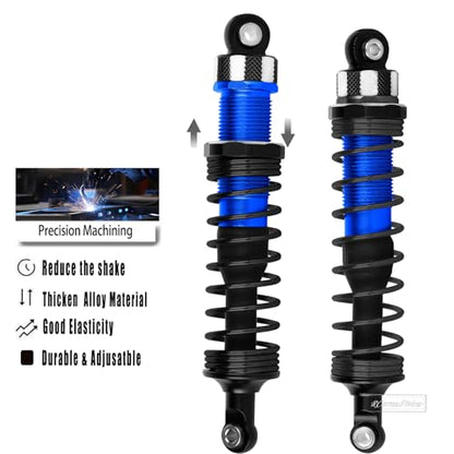 RC Shock Absorber Upgrades Part for 1/10 Jato 4X4 Brushless,Jato 4X4 VXL,Alloy Aluminium Shocks Front Rear,Replace #7462,Navy Blue - color: Navy Blue(4pcs)