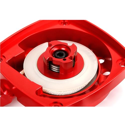 CNC Metal Easy Start Pull Starter (Red) | for 1/5 HPI ROFUN ROVAN KM BAJA Losi 5ive T FG Zenoah CY 32CC 36CC Engine Rc Car Parts - color: Red