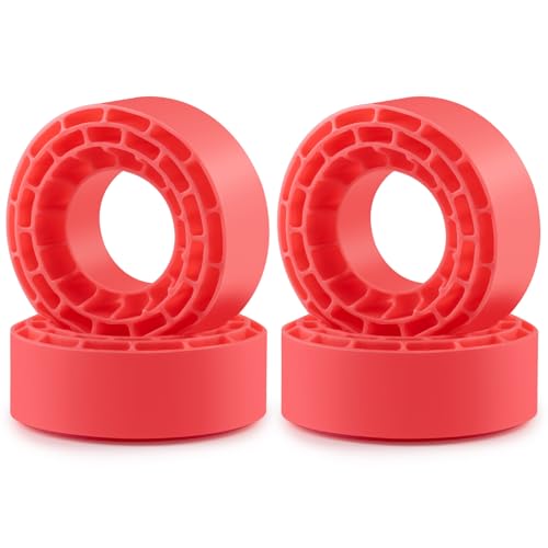 4Pcs Soft Silicone Rubber 1.3" Tires Inserts 60x23mm，Pink | Upgrade Parts, For 1/24 Axial SCX24, For 1/18 Tra-xxas TRX4-M, RC Crawler Car - color: Pink